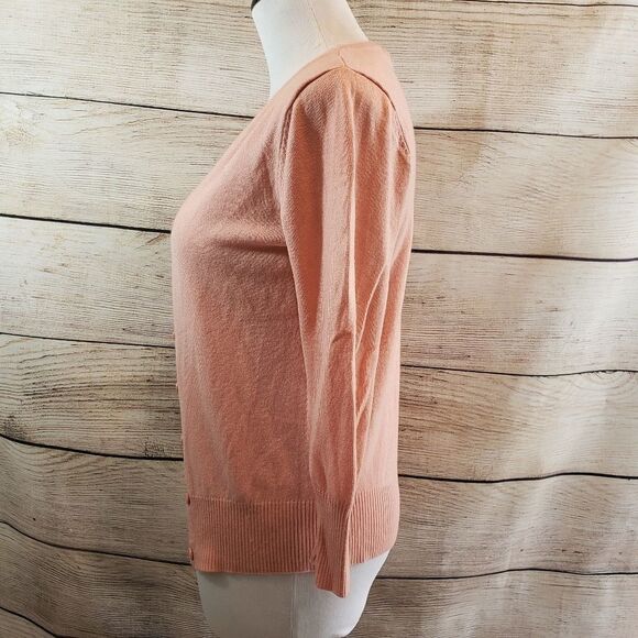 MAK Women's Peach Cardigan, Size Small.  Gently used* - Picture 4 of 8